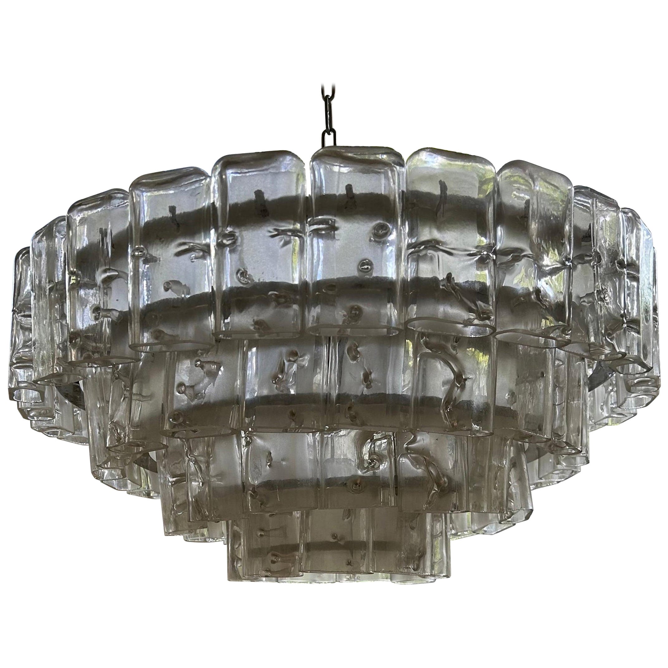 Vintage Murano Glass Chandelier by Carlo Nason for Mazzega