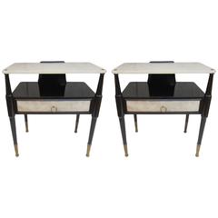 Paolo Buffa Pair of Side Tables, Italy 1950