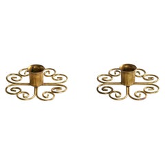 Designer suédois, chandeliers, laiton, Suède, années 1930