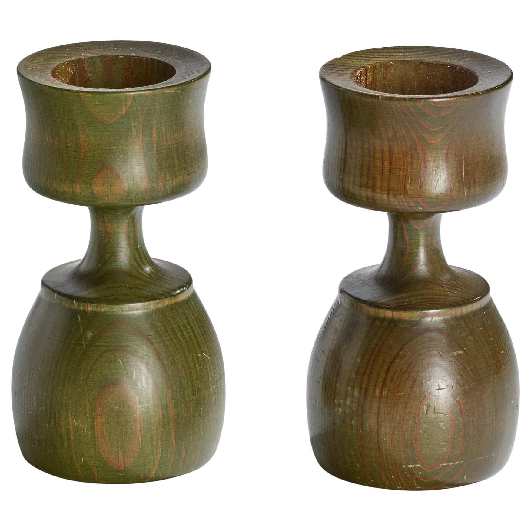 Rune Ericson, Candlesticks, Pine, Sweden, 1970s