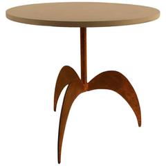 Brutalist Table with Painted Wood Top
