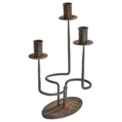 Designer svedese, candelabro, ferro, Svezia, anni '1940