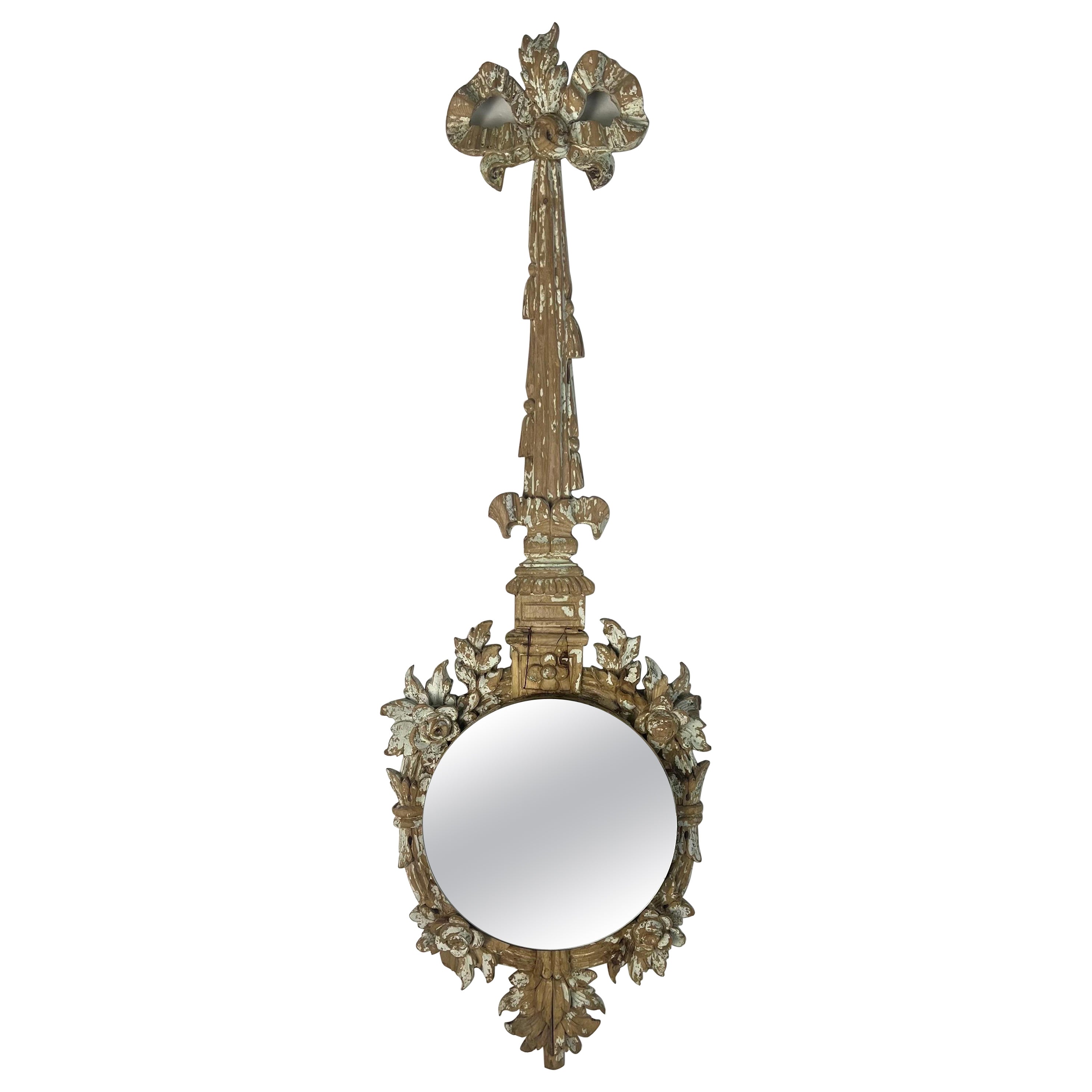 Specchio intagliato francese del XIX secolo