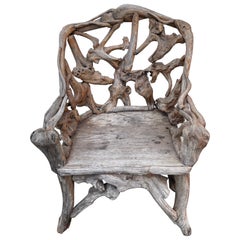 Vintage Natural Wood Branch Chair