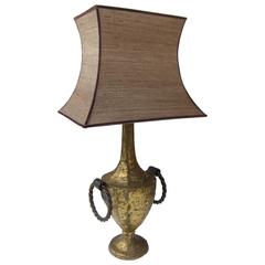 Iron and Brass Table Lamp in the Style of Jean Royere, France 40'