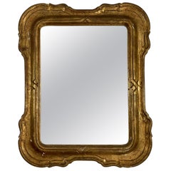 Mid-Century French Wall Mirror In Gilt Wood Frame, 1930s