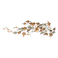 Scultura di foglie d'autunno vintage di Curtis Jere