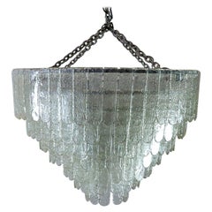Giant Hand Blown Glass Chandelier by Feders