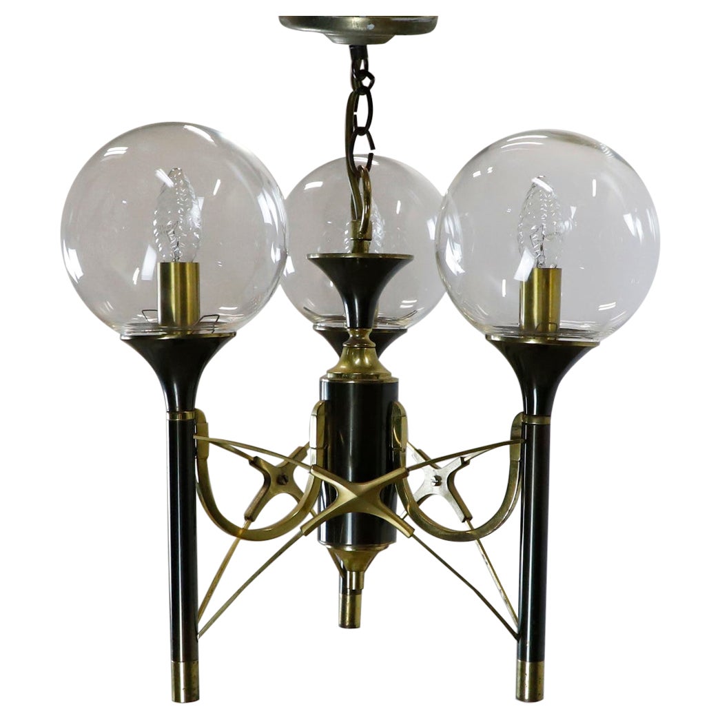 Lampadario a 3 luci in metallo