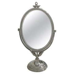 A silver dressing table mirror by Pedro Durán Morales, Madrid