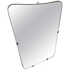 1950s Giò Ponti Style Mid-Century Modern Italian Wall Mirror