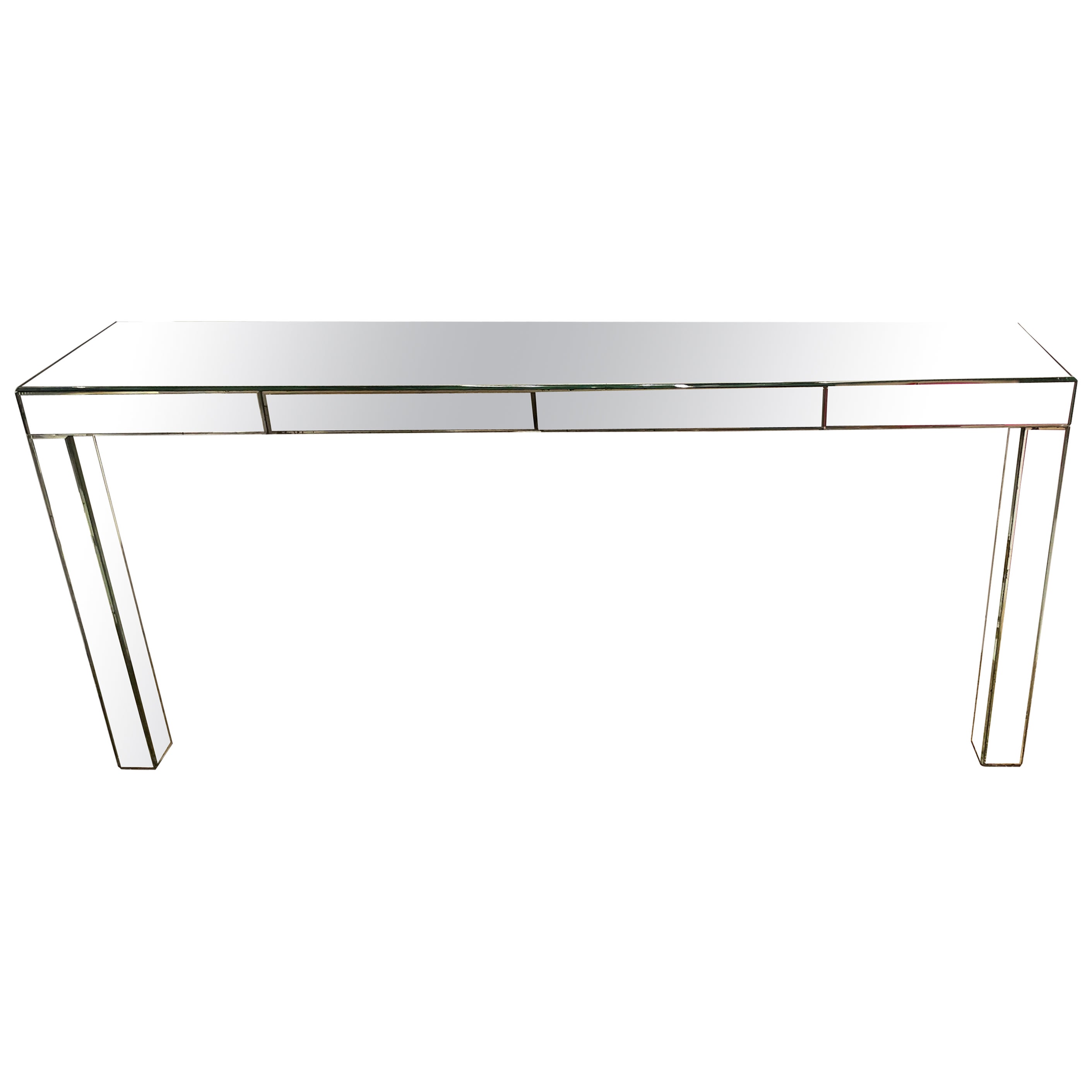 Grande table console Art Deco Mirror Attribuée à Jacques Adnet, France 1930.