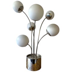 Lampe aus Metall und Opalglas von Pia Guidetti Crippa für Lumi, Italien, 1970er Jahre