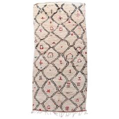 Vintage Moroccan Azilal Rug, circa 1960