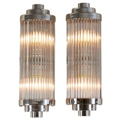 IP44 Par de apliques italianos de cromo y cristal Ravello Detalle de 3 niveles