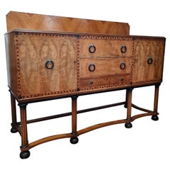 Fine Art Deco walnut inlaid Sideboard  Waring & Gillow