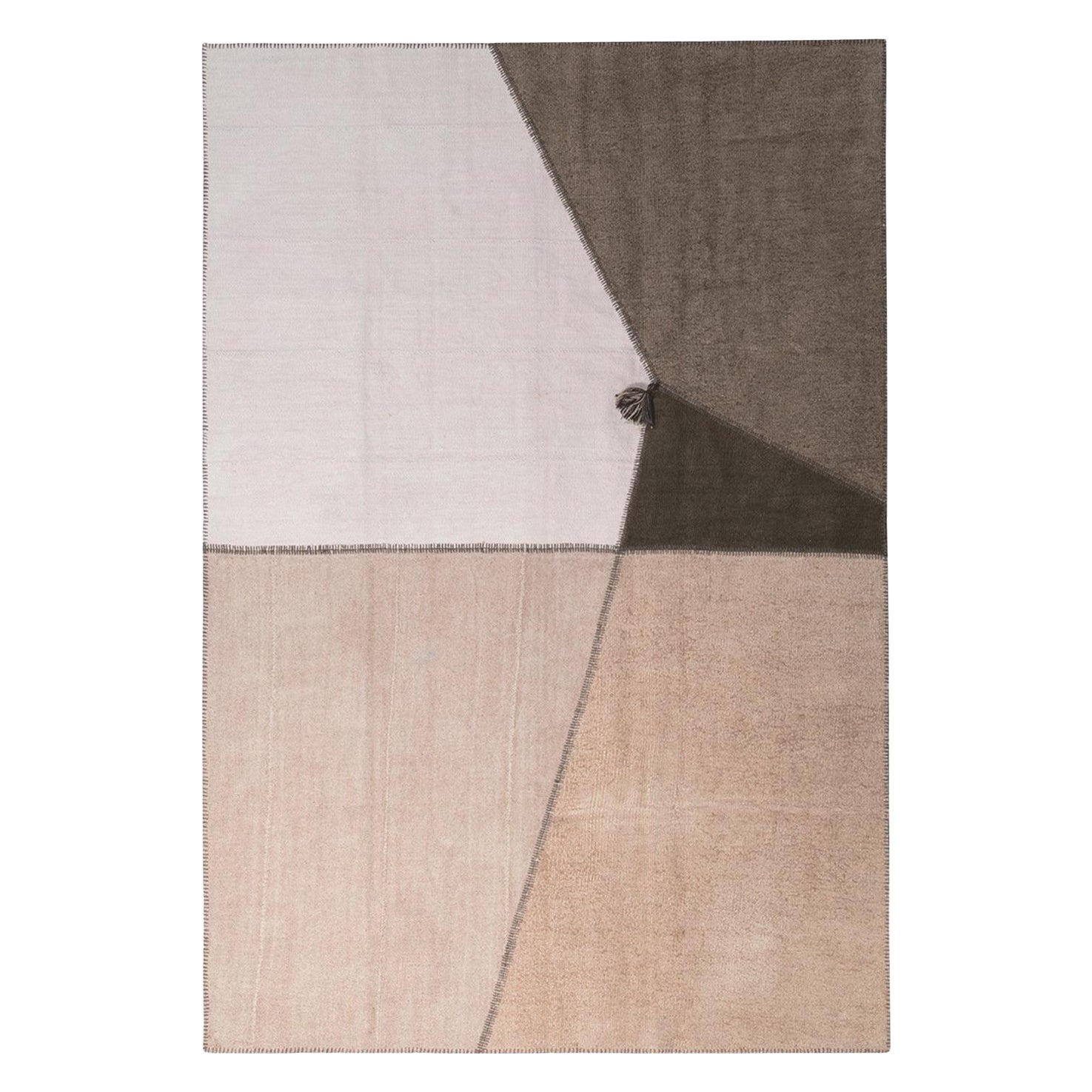 Earthy Tone Terre Nomadismi Rectangular 300 Hand-made Rug by Mohebban