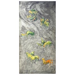 Philip and Kelvin LaVerne Silvered Panel with Horse Motif