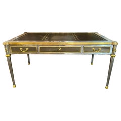 Steel Desk with Gilt Bronze Details