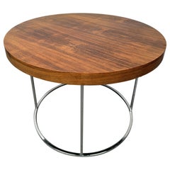 Vintage Chrom und Wood Beistelltisch