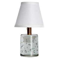 Josef Frank, Lámpara de mesa, latón, cristal, Suecia, años 50