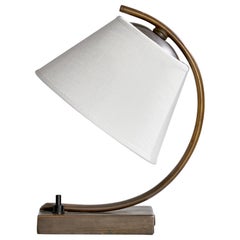 Taidetakomo Antti Hakkarainen, Lampada da tavolo, ottone, tessuto, Finlandia, anni '30