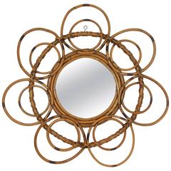 Unusual French Riviera Flower Burst Mirror