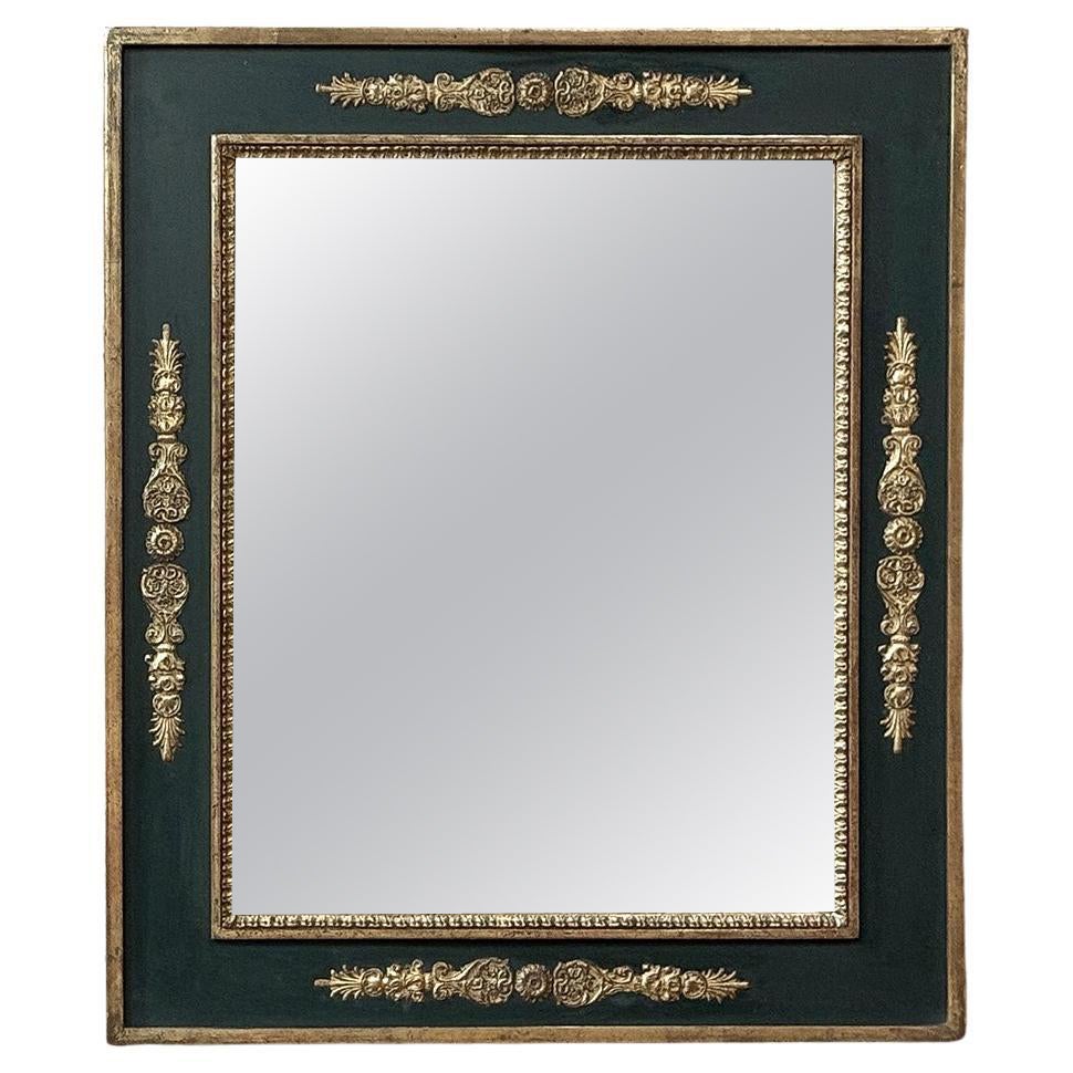 French Empire Style Painted & Gilded Mirror