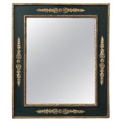 French Empire Style Painted & Gilded Mirror