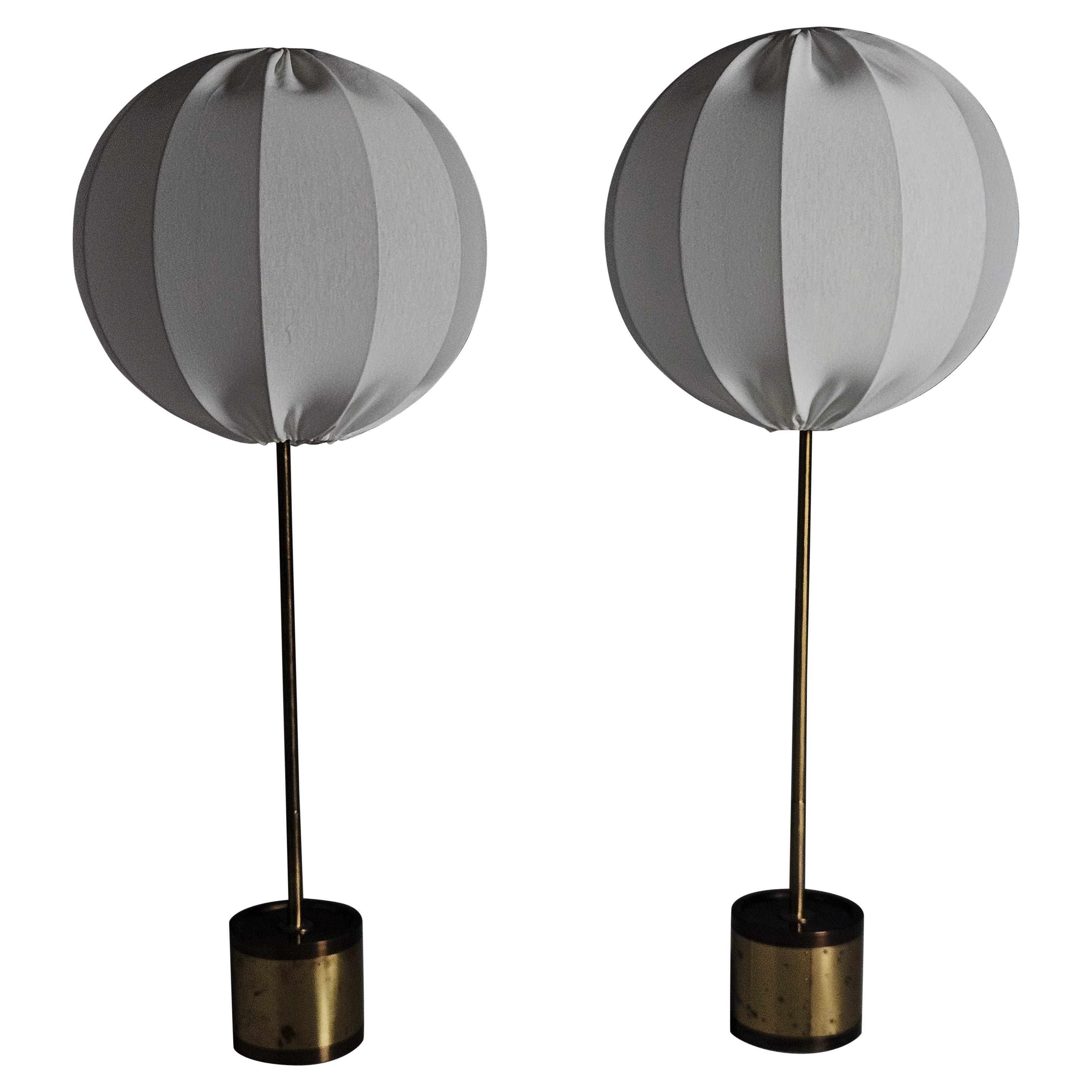 Paar Ballon-Stehleuchten „G123“ von Hans-Agne Jakobsson, Schweden, 1960er Jahre