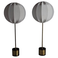 Paar Ballon-Stehleuchten „G123“ von Hans-Agne Jakobsson, Schweden, 1960er Jahre