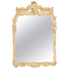 French Louis XV Carved Wood Mirror