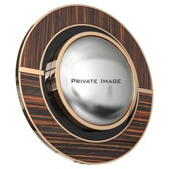 "L'uovo" Convex Wall Mirror with Bronze, Handmade, Istanbul