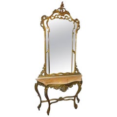 French Console with Mirror