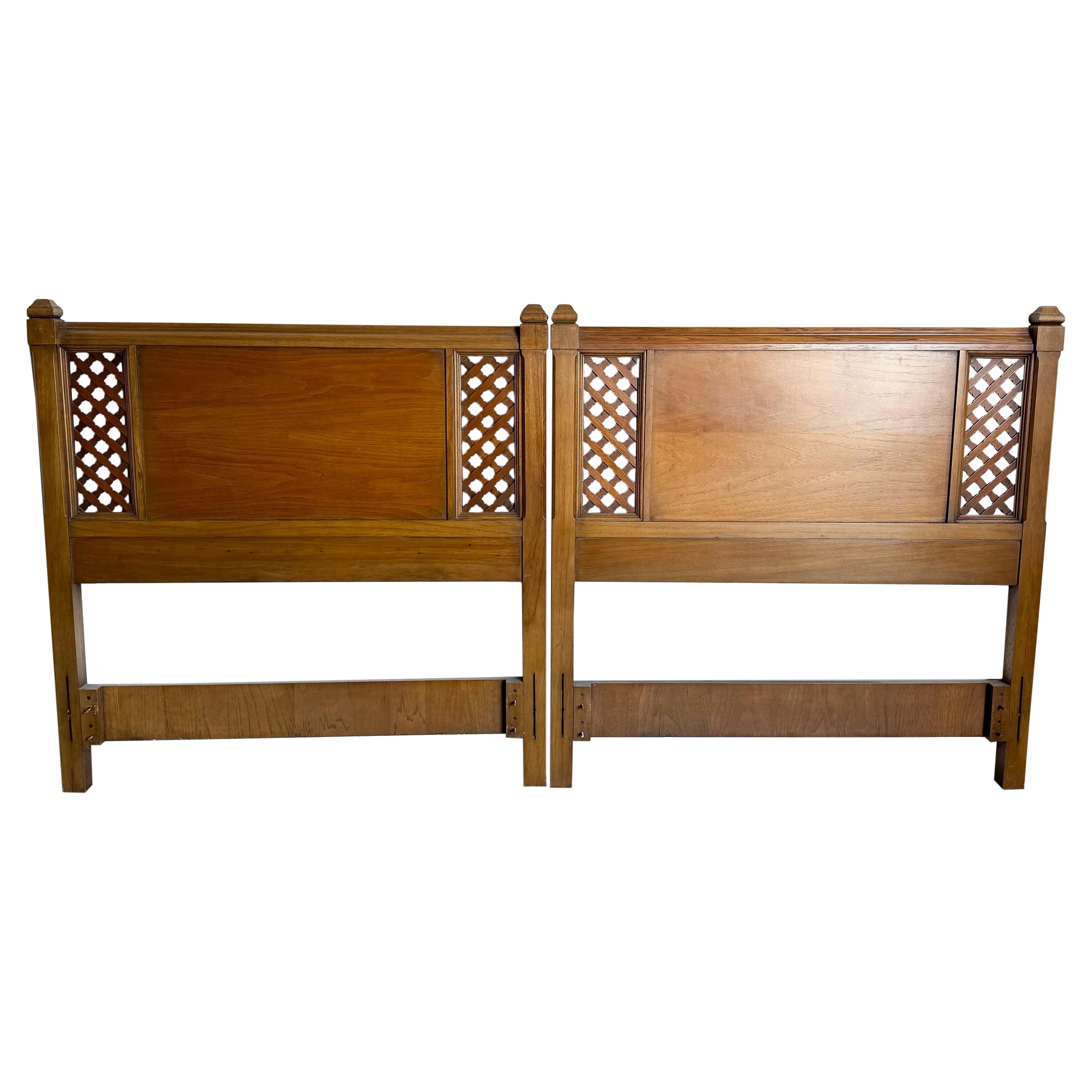Vintage Mid Century Esperanto Twin Sized Headboards by Drexel - a Pair