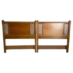 Vintage Mid Century Esperanto Twin Sized Headboards by Drexel - a Pair