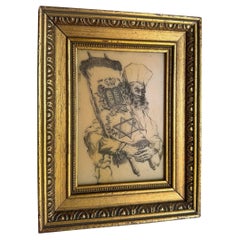 Framed Seymour Rosenthal Etching “Elder With Torah”