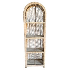 Boho Chic Wicker Arch Top Etagere
