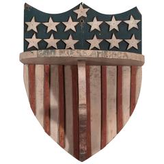 Patriotic Stars and Stripes Wall Shelf, circa 1900