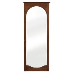 Large Art Deco wall mirror with solid oak frame, Belgium 1930s