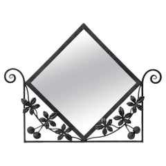 Antique Mirror en fer forgé français, circa 1960