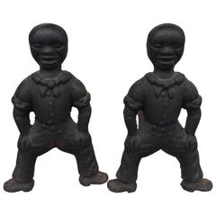 American Figural Andirons, circa 1880