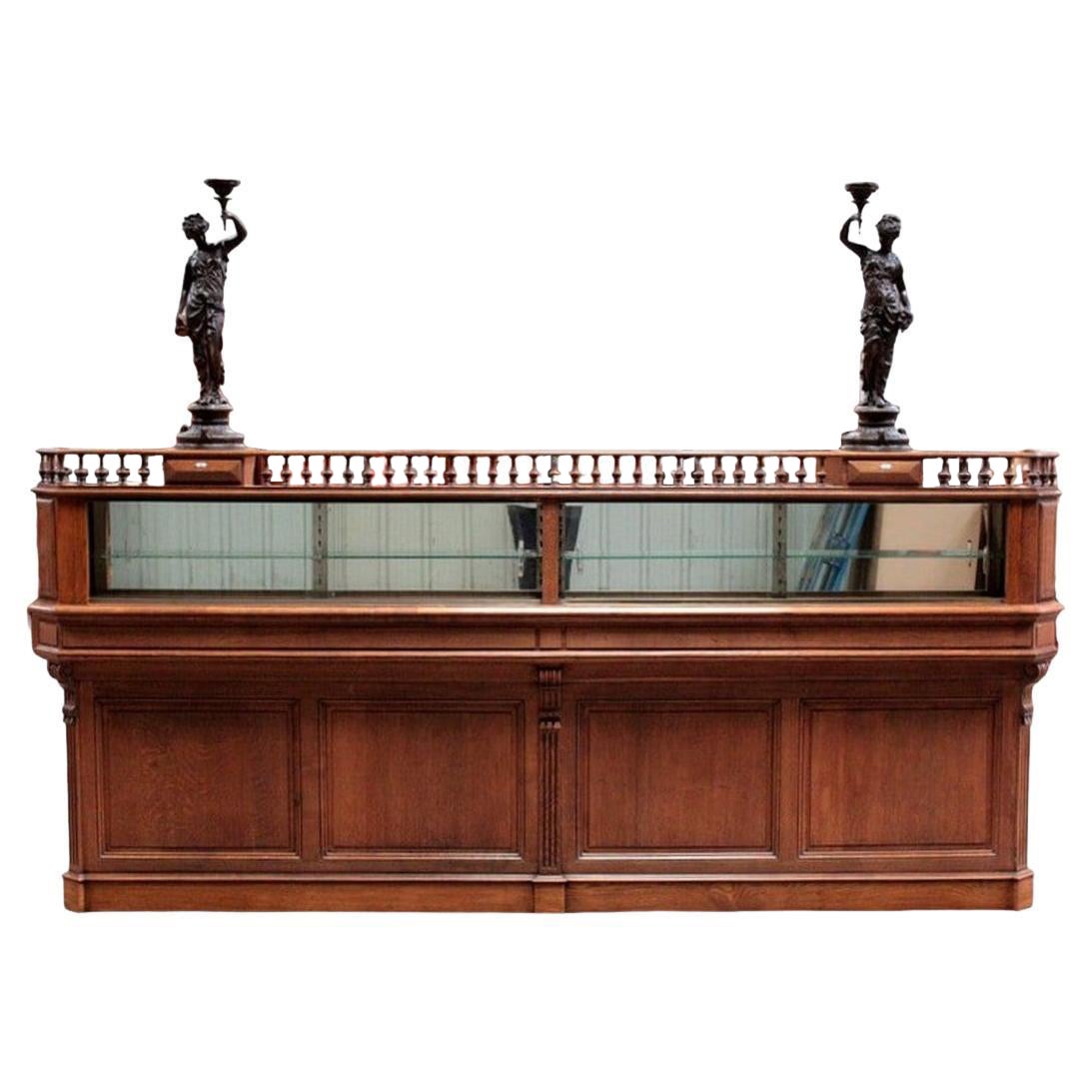 Oak Pharmacy Counter – Early 20th Century