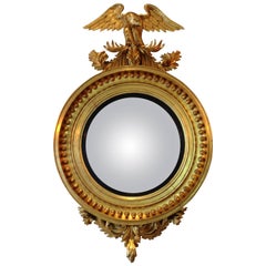 Gold Gilt Convex Mirror, circa 1840
