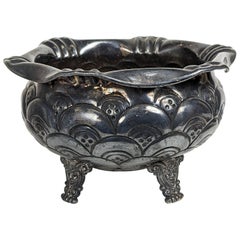 Victorian Silver Plate Figural Cachepot, Meriden