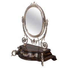 Late 19th Century English Silver-Mounted Coromandel Mirror by Mappin & Webb