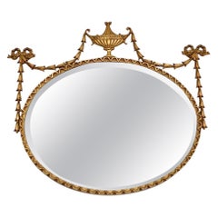 Antique Adam Style Gilt Metal Mirror