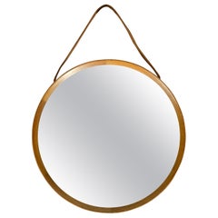 Uno & Östen Kristiansson Mirror Oak Lederband Luxus Vittsjö Schweden 1950er Jahre