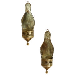 Pair of French, Louis Philippe, Cast Brass Wall Sconces, ca. 1835