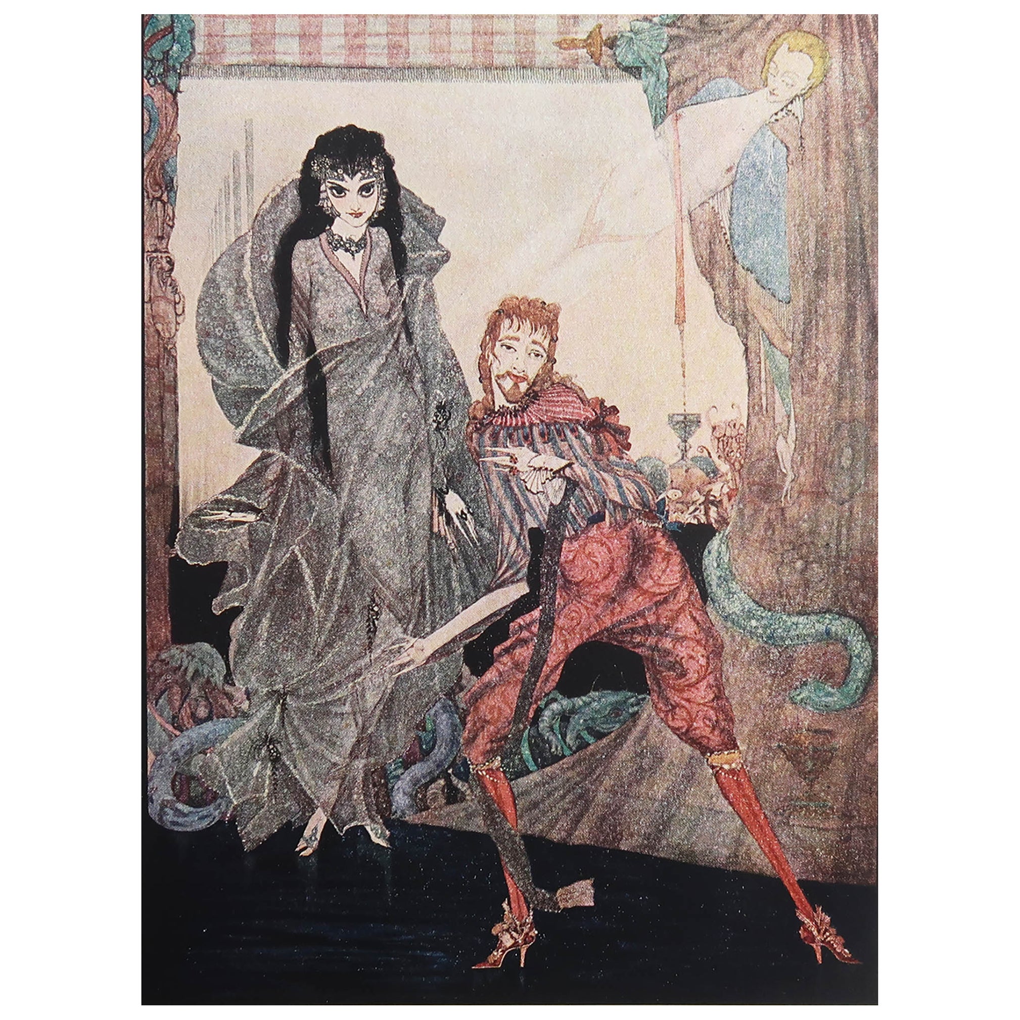 Stampa originale d'epoca di Harry Clark da "Mistero e immaginazione" di Poe del 1935